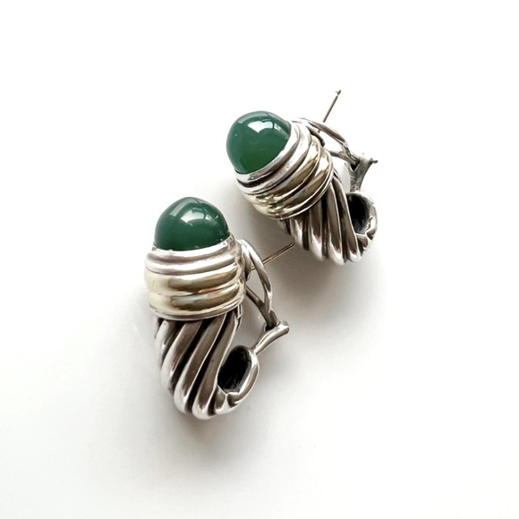 David Yurman Jewelry - David Yurman Dyed Chalcedony Large Shrimp Earrings